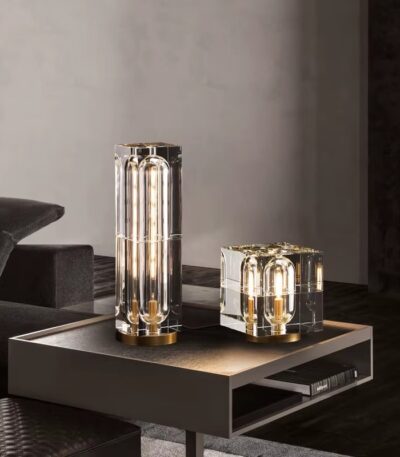 veioze lampa cub cristal